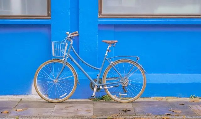 Blue city bike 26 inch single speed